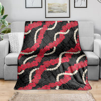 Aloha Ula'ula Hibiscus Pikake Lei Blanket Hawaiian Quilt Pattern LT9 - Polynesian Pride
