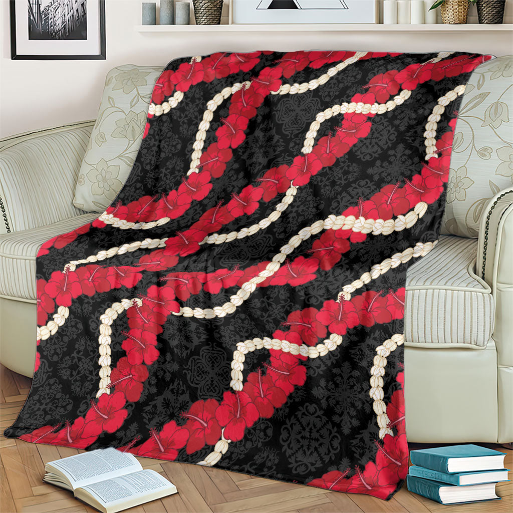 Aloha Ula'ula Hibiscus Pikake Lei Blanket Hawaiian Quilt Pattern LT9 - Polynesian Pride