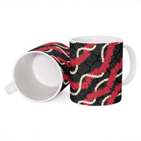 Aloha Ula'ula Hibiscus Pikake Lei Ceramic Mug Hawaiian Quilt Pattern LT9 - Polynesian Pride