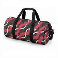 Aloha Ula'ula Hibiscus Pikake Lei Duffle Bag Hawaiian Quilt Pattern LT9 - Polynesian Pride
