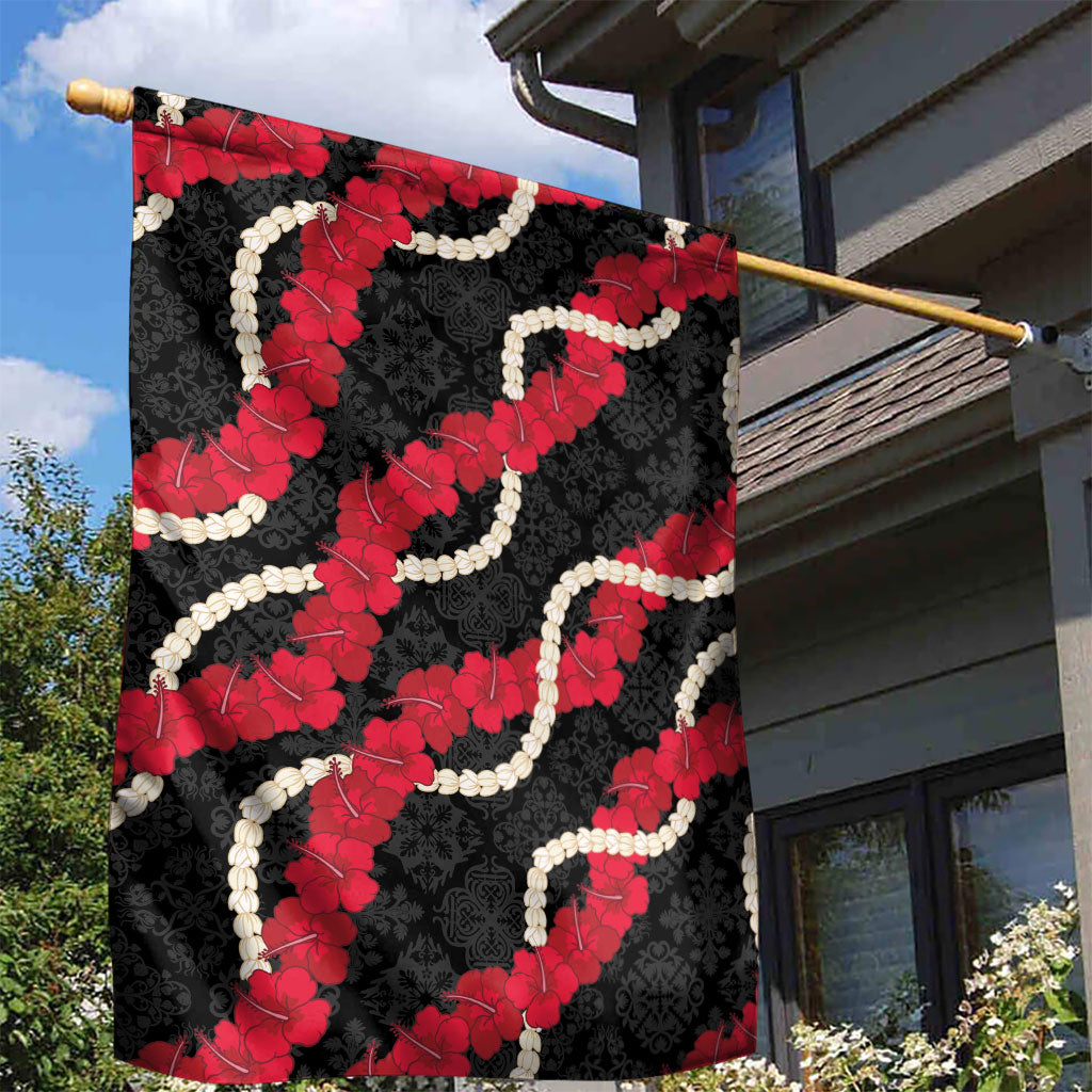 Aloha Ula'ula Hibiscus Pikake Lei Garden Flag Hawaiian Quilt Pattern LT9 - Polynesian Pride