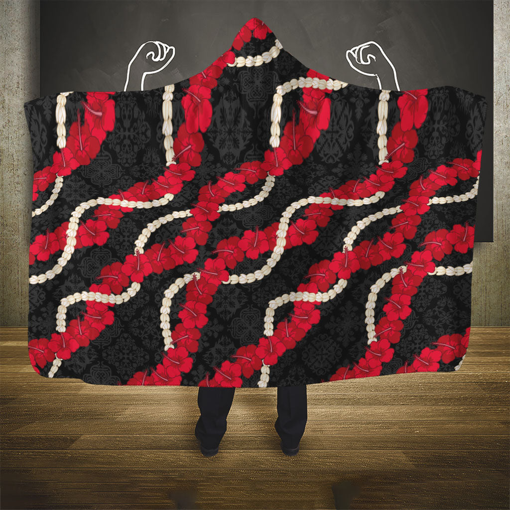 Aloha Ula'ula Hibiscus Pikake Lei Hooded Blanket Hawaiian Quilt Pattern
