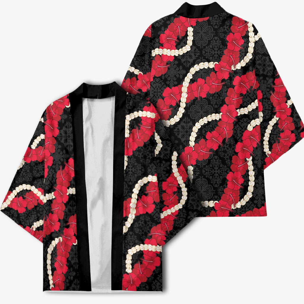Aloha Ula'ula Hibiscus Pikake Lei Kimono Hawaiian Quilt Pattern LT9 - Polynesian Pride