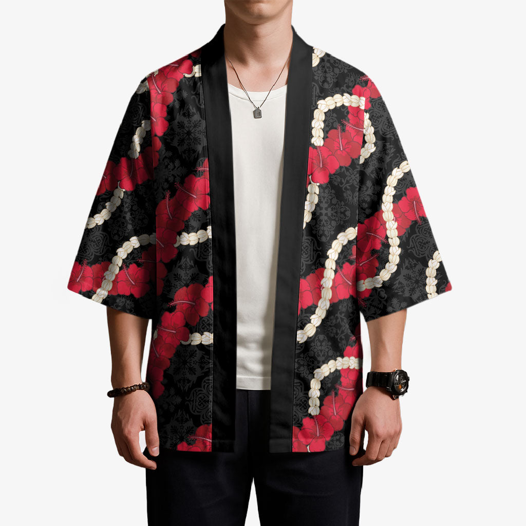 Aloha Ula'ula Hibiscus Pikake Lei Kimono Hawaiian Quilt Pattern LT9 - Polynesian Pride
