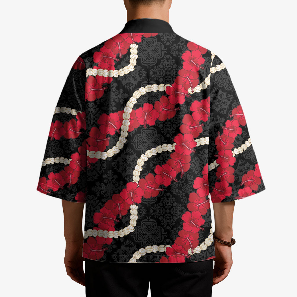 Aloha Ula'ula Hibiscus Pikake Lei Kimono Hawaiian Quilt Pattern LT9 - Polynesian Pride