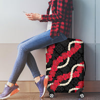 Aloha Ula'ula Hibiscus Pikake Lei Luggage Cover Hawaiian Quilt Pattern