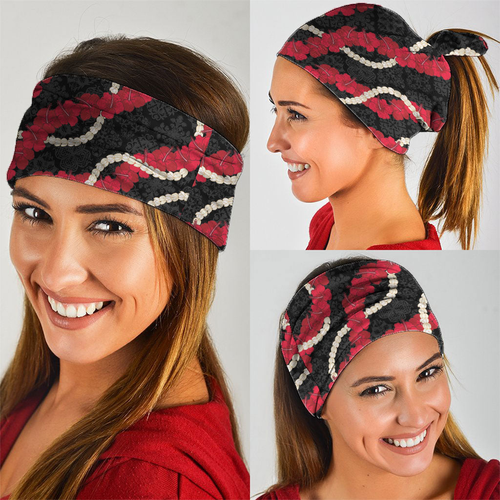 Aloha Ula'ula Hibiscus Pikake Lei Neck Gaiter Hawaiian Quilt Pattern LT9 - Polynesian Pride