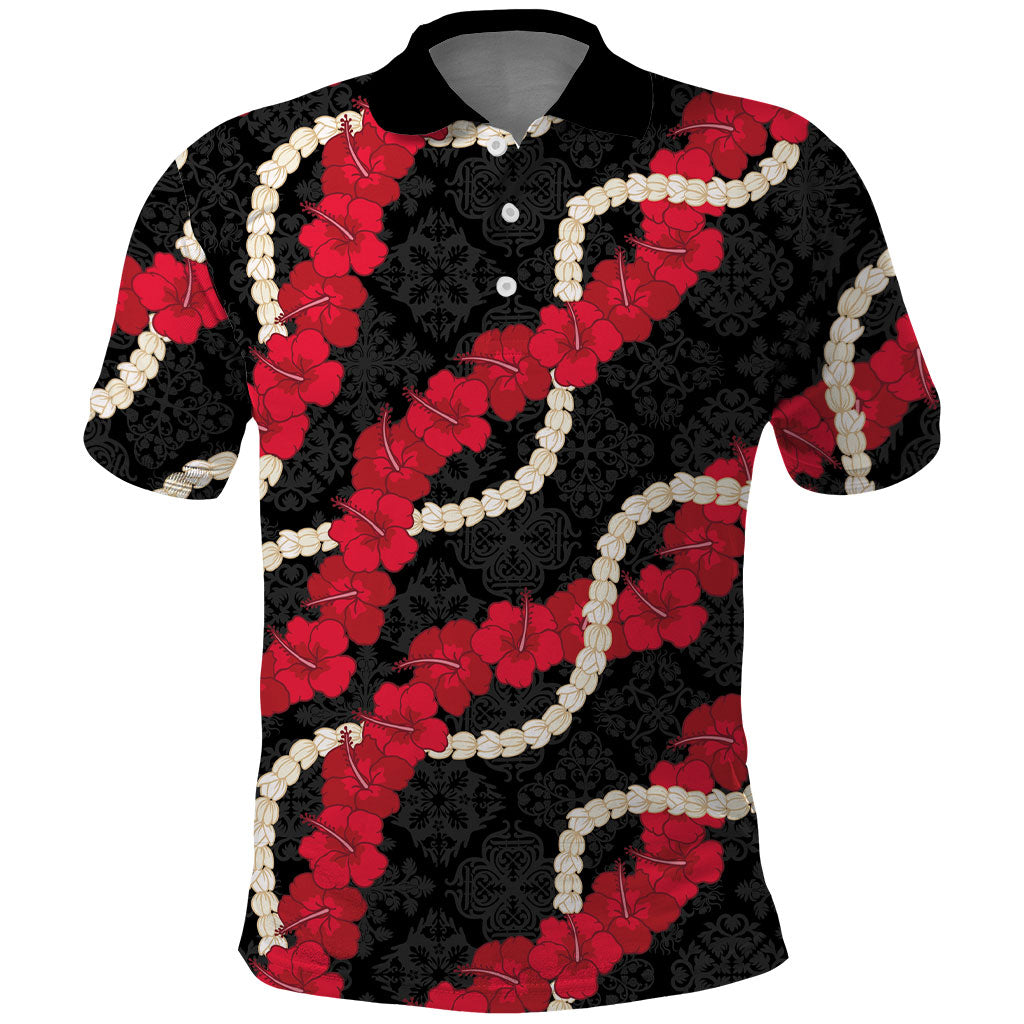 Aloha Ula'ula Hibiscus Pikake Lei Polo Shirt Hawaiian Quilt Pattern