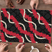 Aloha Ula'ula Hibiscus Pikake Lei Puzzle Hawaiian Quilt Pattern LT9 - Polynesian Pride