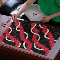 Aloha Ula'ula Hibiscus Pikake Lei Puzzle Hawaiian Quilt Pattern LT9 - Polynesian Pride