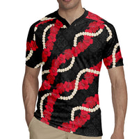 Aloha Ula'ula Hibiscus Pikake Lei Rugby Jersey Hawaiian Quilt Pattern