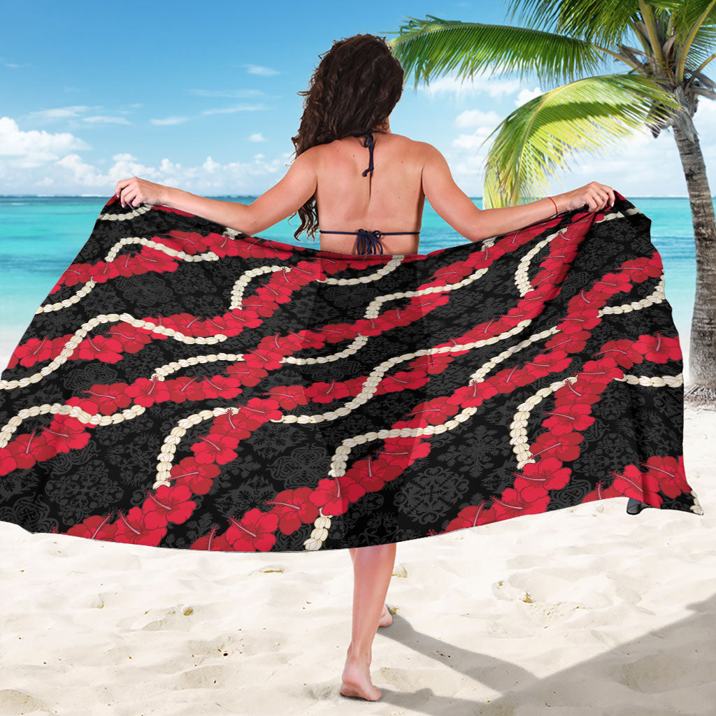 Aloha Ula'ula Hibiscus Pikake Lei Sarong Hawaiian Quilt Pattern LT9 - Polynesian Pride
