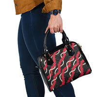 Aloha Ula'ula Hibiscus Pikake Lei Shoulder Handbag Hawaiian Quilt Pattern LT9 - Polynesian Pride