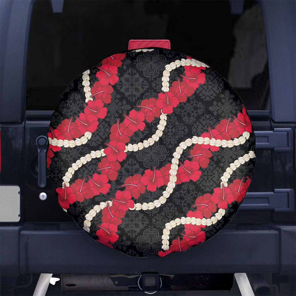 Aloha Ula'ula Hibiscus Pikake Lei Spare Tire Cover Hawaiian Quilt Pattern