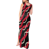 Aloha Ula'ula Hibiscus Pikake Lei Tank Maxi Dress Hawaiian Quilt Pattern LT9 - Polynesian Pride