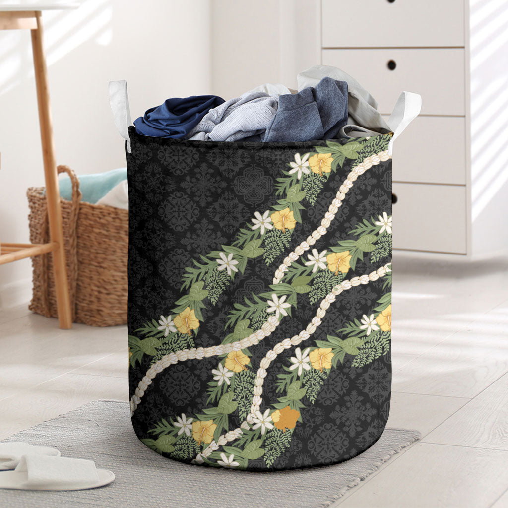 Puakenikeni Anthurium Pikake Lei Laundry Basket Hawaiian Quilt Pattern