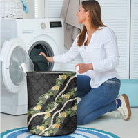 Puakenikeni Anthurium Pikake Lei Laundry Basket Hawaiian Quilt Pattern LT9 - Polynesian Pride
