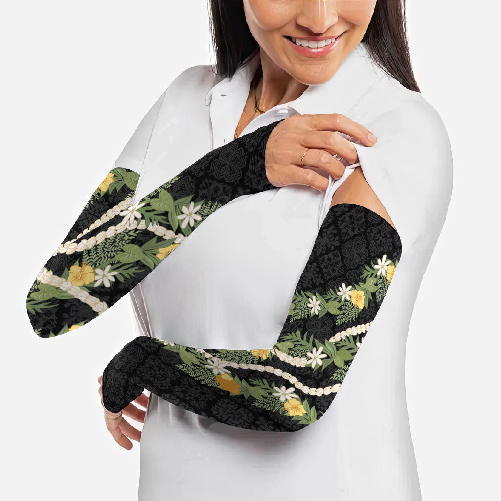 Puakenikeni Anthurium Pikake Lei Arm Sleeves Hawaiian Quilt Pattern