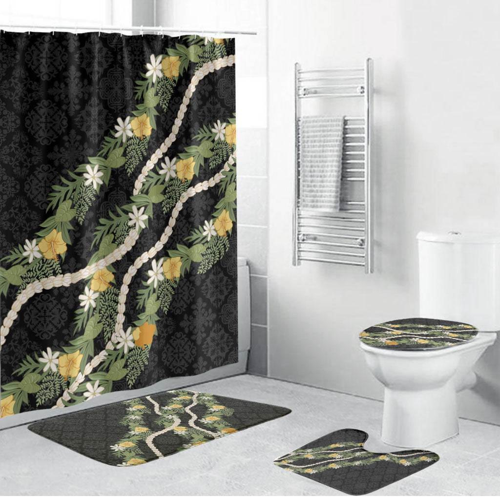 Puakenikeni Anthurium Pikake Lei Bathroom Set Hawaiian Quilt Pattern