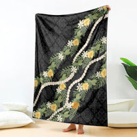 Puakenikeni Anthurium Pikake Lei Blanket Hawaiian Quilt Pattern LT9 - Polynesian Pride