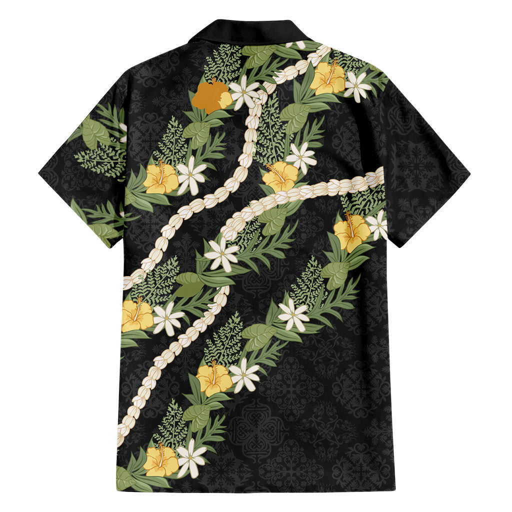 Puakenikeni Anthurium Pikake Lei Family Matching Short Sleeve Bodycon Dress and Hawaiian Shirt Hawaiian Quilt Pattern LT9 - Polynesian Pride