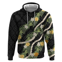 Puakenikeni Anthurium Pikake Lei Hoodie Hawaiian Quilt Pattern