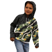 Puakenikeni Anthurium Pikake Lei Kid Hoodie Hawaiian Quilt Pattern LT9 - Polynesian Pride