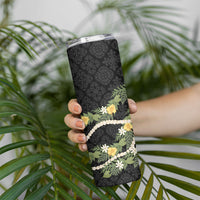 Puakenikeni Anthurium Pikake Lei Skinny Tumbler Hawaiian Quilt Pattern LT9 - Polynesian Pride