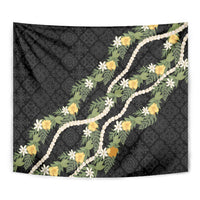 Puakenikeni Anthurium Pikake Lei Tapestry Hawaiian Quilt Pattern LT9 - Polynesian Pride