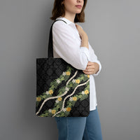Puakenikeni Anthurium Pikake Lei Tote Bag Hawaiian Quilt Pattern