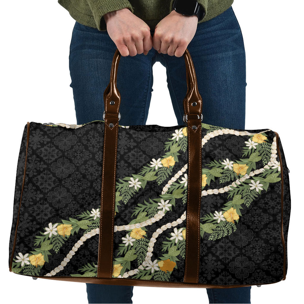 Puakenikeni Anthurium Pikake Lei Travel Bag Hawaiian Quilt Pattern