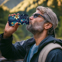 Plumeria Turtles Traditional Tribal 4 in 1 Can Cooler Tumbler