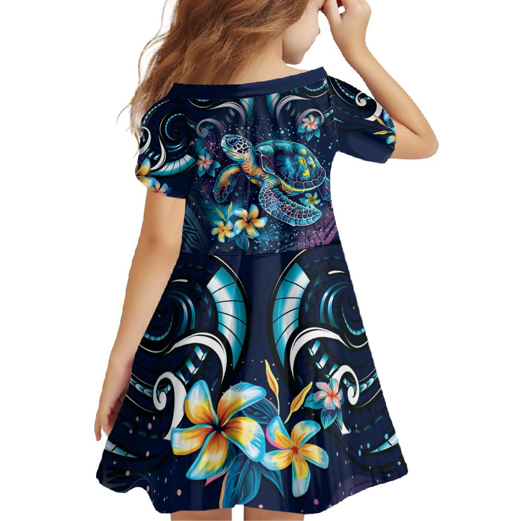 Plumeria Turtles Traditional Tribal Family Matching Mermaid Dress and Hawaiian Shirt