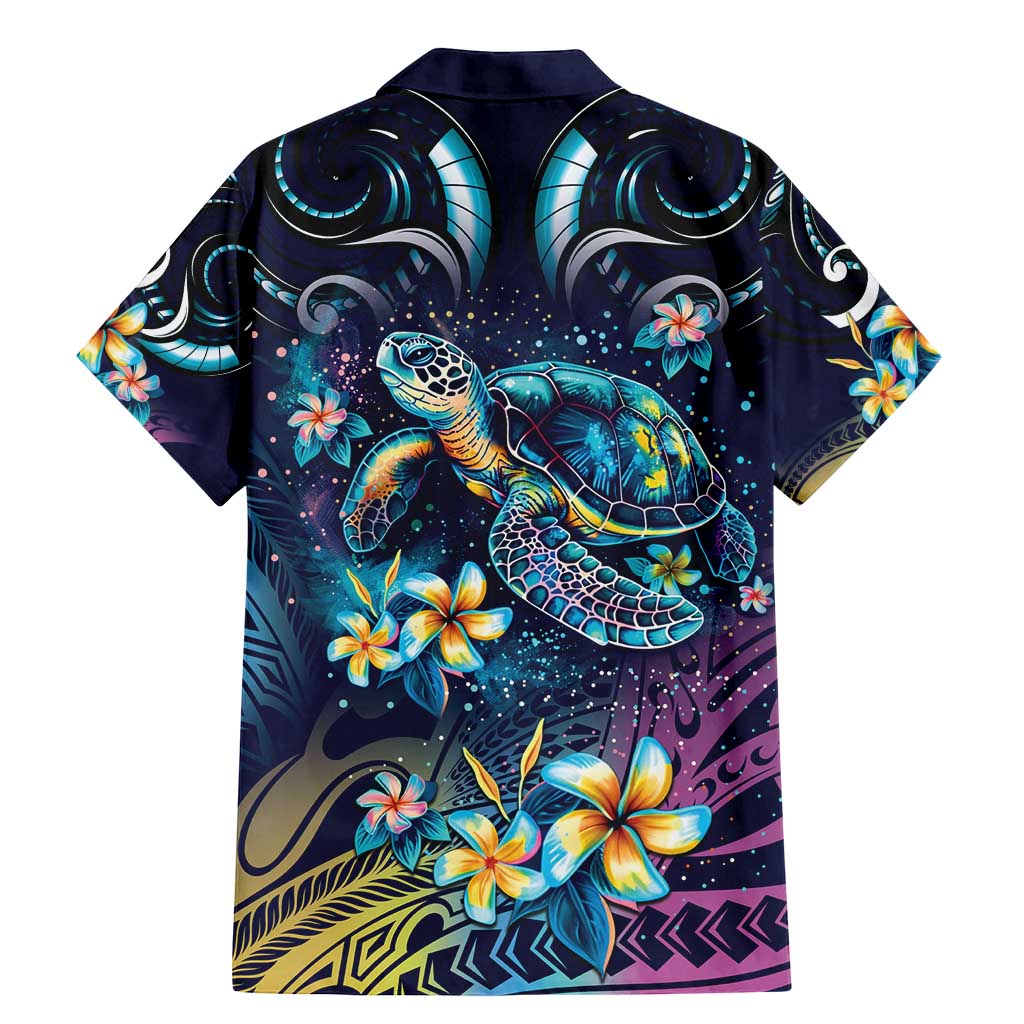 Plumeria Turtles Traditional Tribal Family Matching Mermaid Dress and Hawaiian Shirt