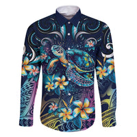 Plumeria Turtles Traditional Tribal Family Matching Tank Maxi Dress and Hawaiian Shirt