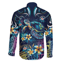 Plumeria Turtles Traditional Tribal Family Matching Tank Maxi Dress and Hawaiian Shirt