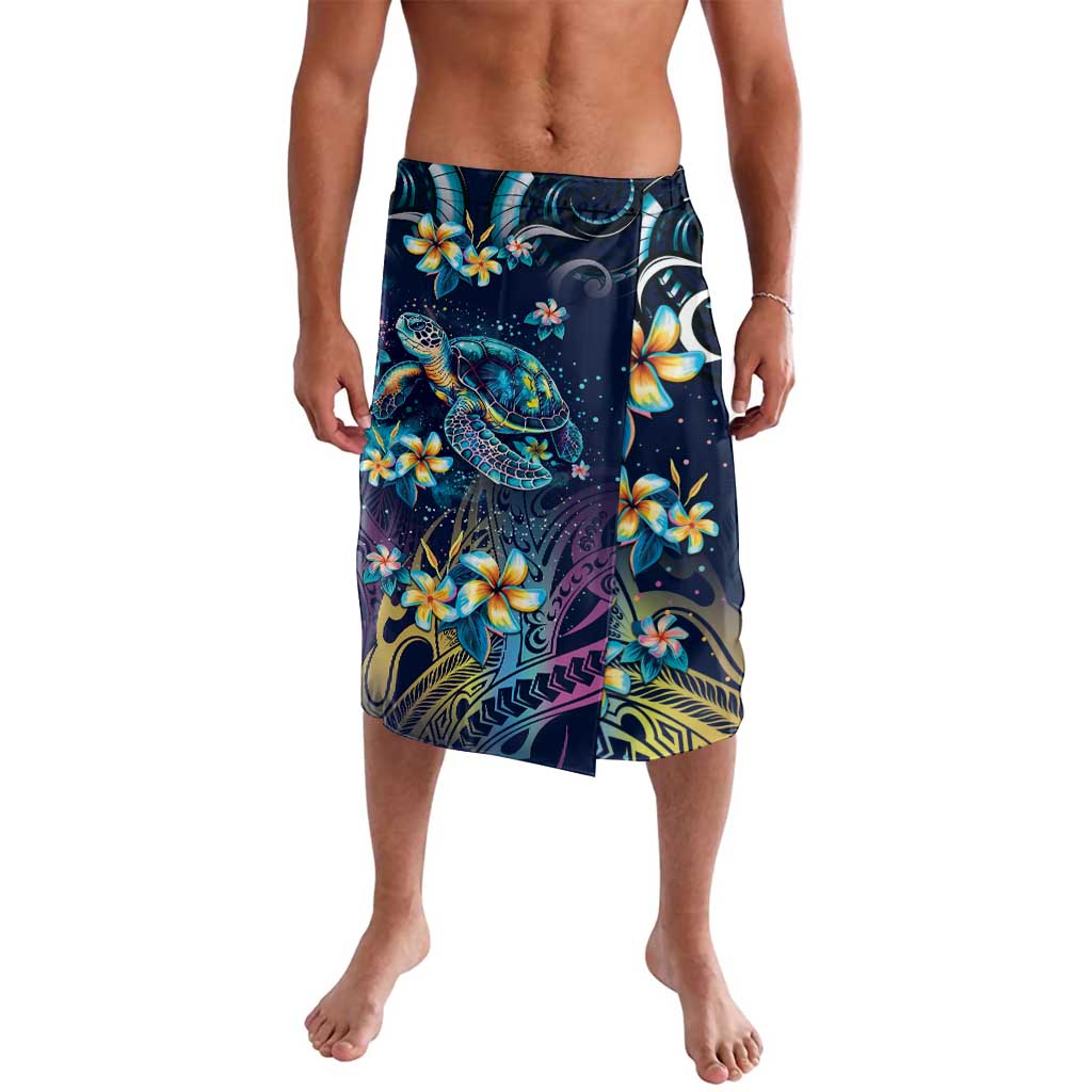 Plumeria Turtles Traditional Tribal Lavalava