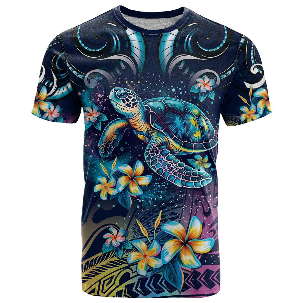 Plumeria Turtles Traditional Tribal T Shirt