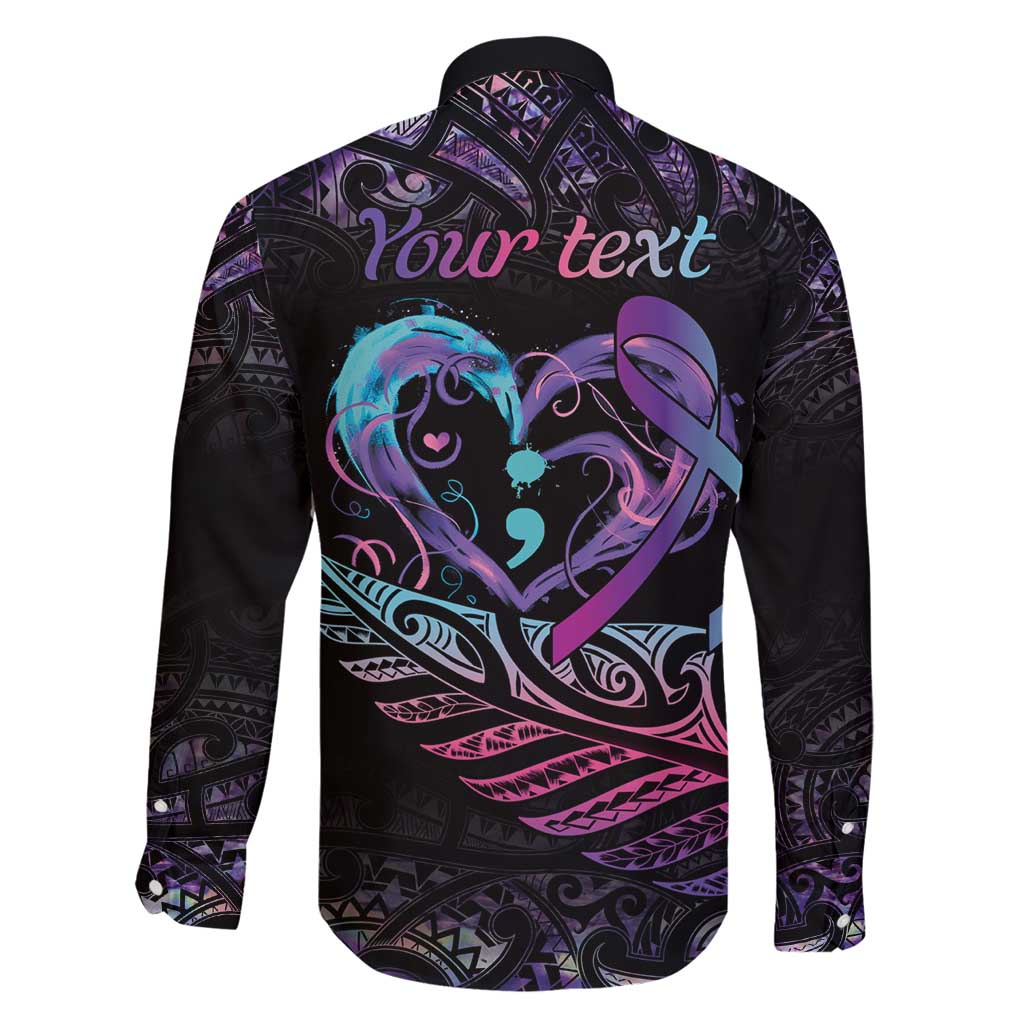 Personalised Your Life Matters Family Matching Mermaid Dress and Hawaiian Shirt Suicide Prevention Awareness Semicolon Heart