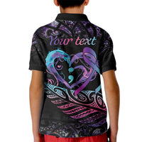 Personalised Your Life Matters Kid Polo Shirt Suicide Prevention Awareness Semicolon Heart