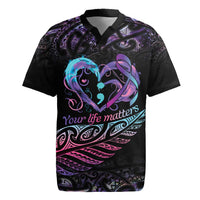Personalised Your Life Matters Rugby Jersey Suicide Prevention Awareness Semicolon Heart
