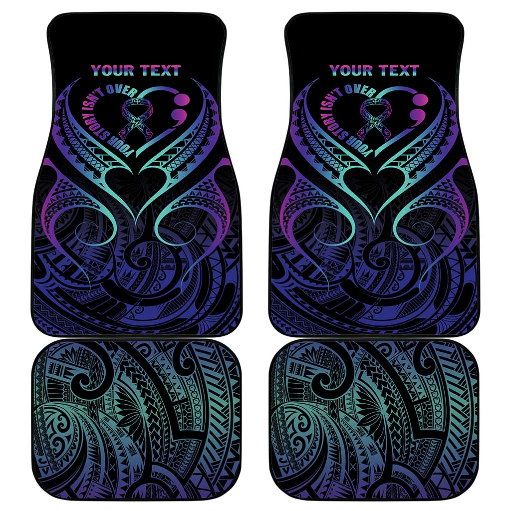 Personalised Your Story Isn't Over Car Mats Suicide Prevention Awareness Semicolon Heart