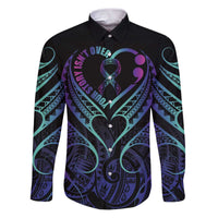 Personalised Your Story Isn't Over Family Matching Puletasi and Hawaiian Shirt Suicide Prevention Awareness Semicolon Heart