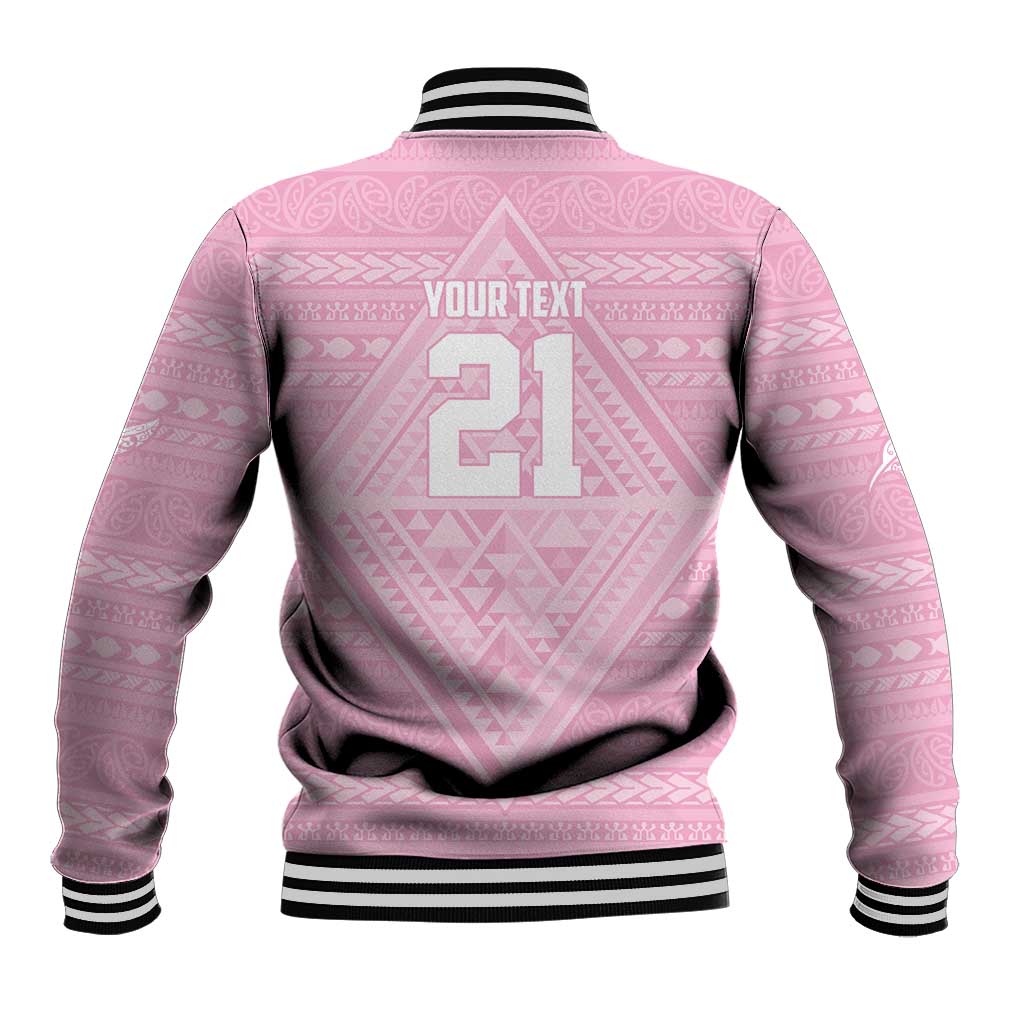 Custom New Zealand Basketball Indigenous Baseball Jacket - Polynesian Pride