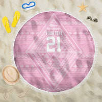 Custom New Zealand Basketball Indigenous Beach Blanket - Polynesian Pride