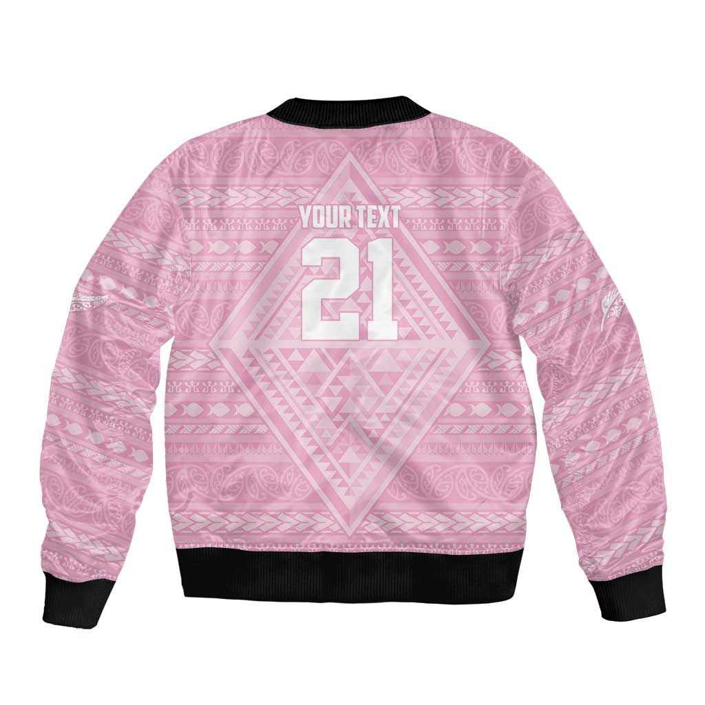 Custom New Zealand Basketball Indigenous Bomber Jacket - Polynesian Pride