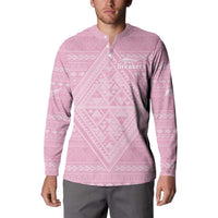 Custom New Zealand Basketball Indigenous Button Sweatshirt - Polynesian Pride