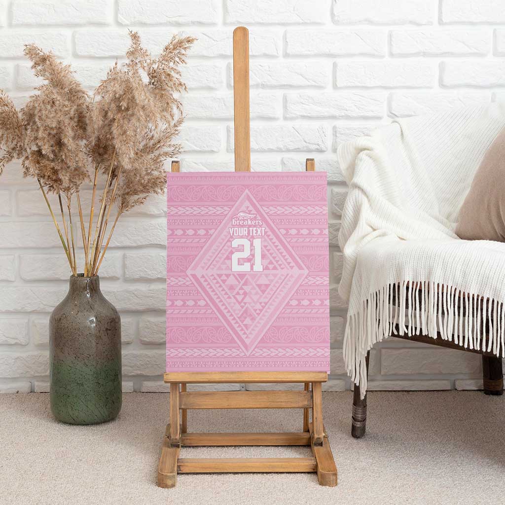 Custom New Zealand Basketball Indigenous Canvas Wall Art - Polynesian Pride