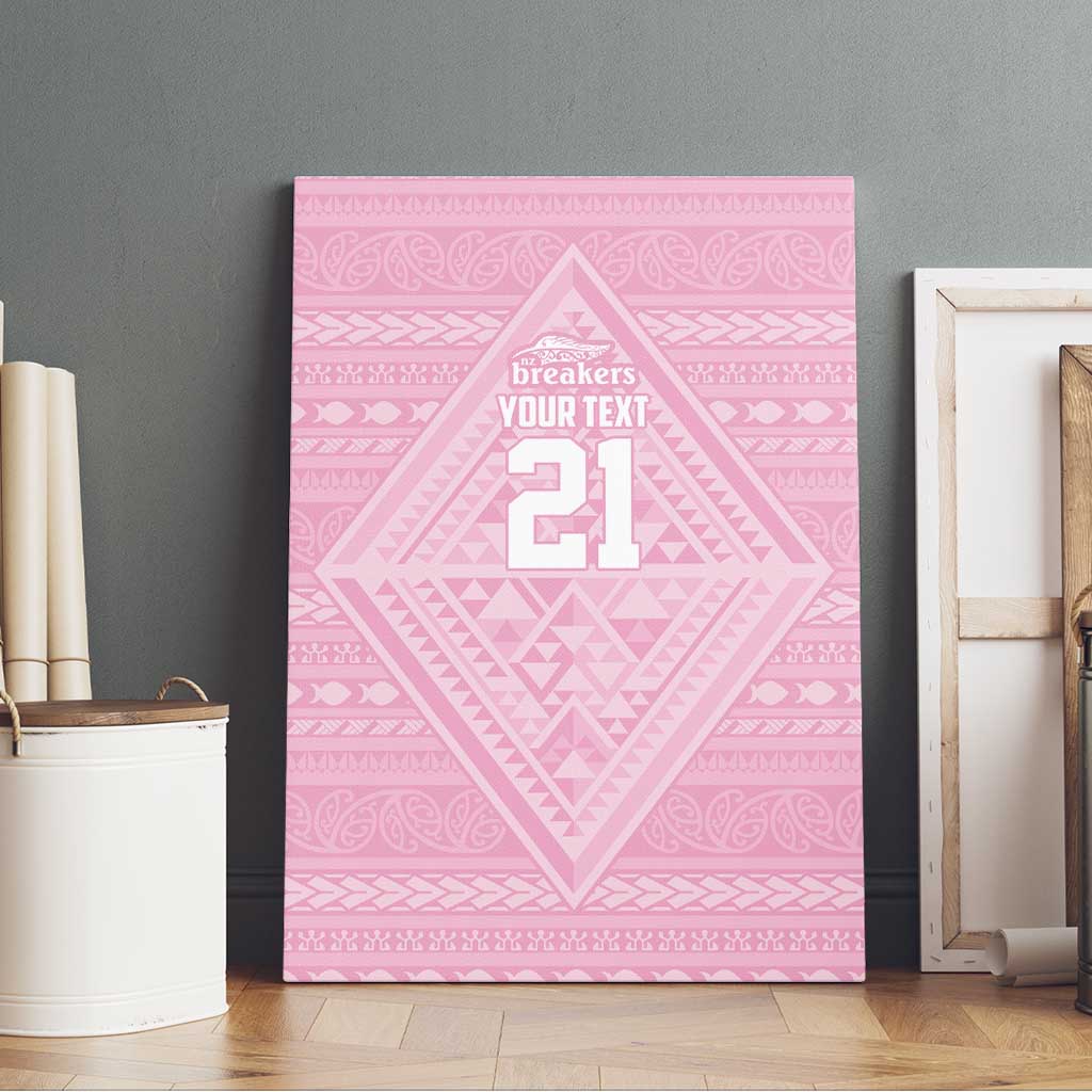 Custom New Zealand Basketball Indigenous Canvas Wall Art - Polynesian Pride