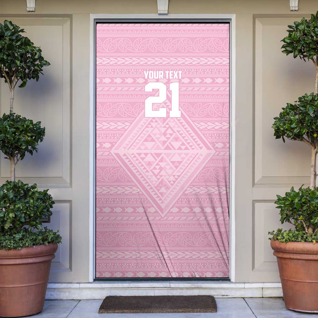 Custom New Zealand Basketball Indigenous Door Cover - Polynesian Pride